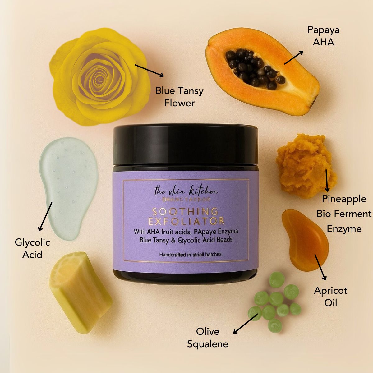 Soothing Instant Glow Exfoliator - Gentle AHA Exfoliation for Deep Pore Cleansing