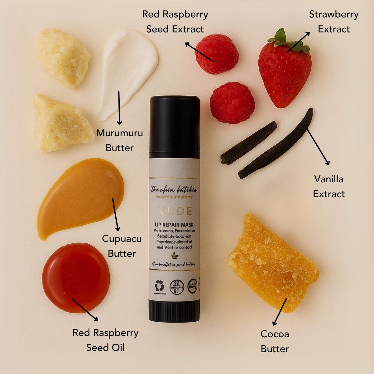 NUDE Lip Balm - Triple Nourishing Treatment for Soft, Smooth Lips